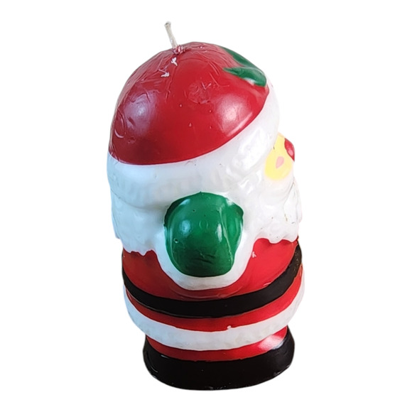 Vintage Wax Cadle Santa Claus Figurine Christmas Holidays No-Marker - Picture 2 of 6